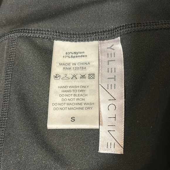 Yelete Active Jersey Mesh Pocket Legging Black size S - Picture 5 of 9
